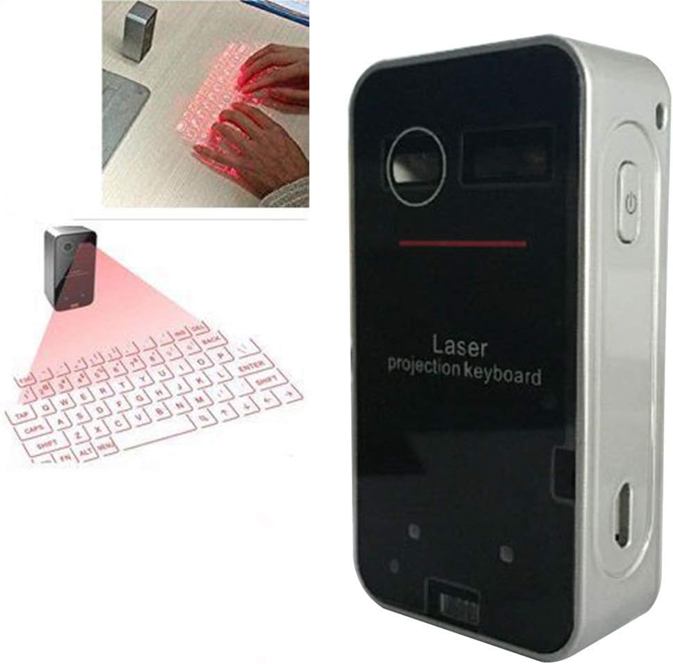 Clavier et souris virtuels Bluetooth à projection laser AGS pour iPhone, iPad, smartphones et tablettes
