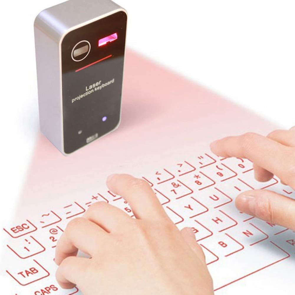 Clavier et souris virtuels Bluetooth à projection laser AGS pour iPhone, iPad, smartphones et tablettes