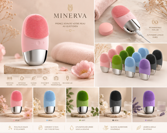 Mini Brosse Nettoyante Visage en Silicone – Nettoyage Doux & Éclat Naturel