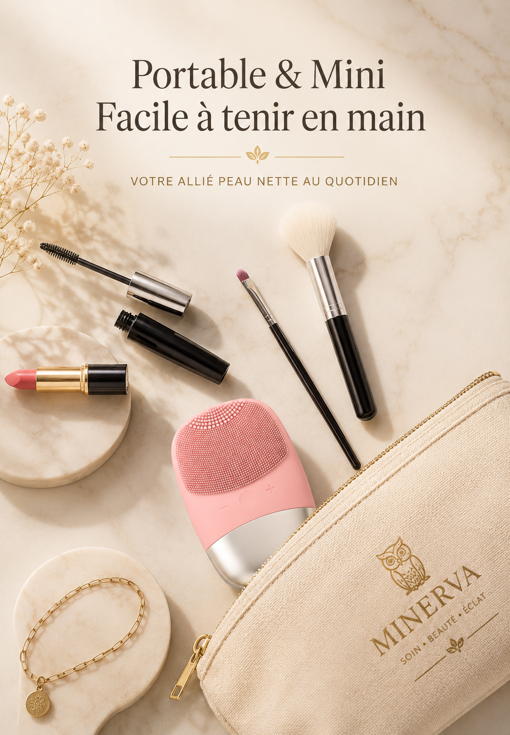 Mini Brosse Nettoyante Visage en Silicone – Nettoyage Doux & Éclat Naturel