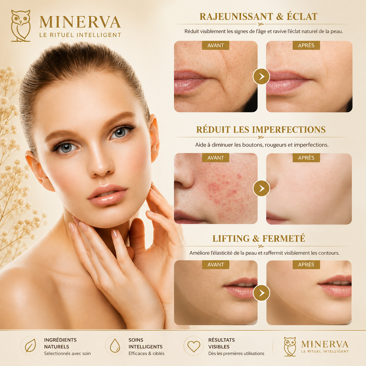 Masseur Visage LED Chauffant 7-en-1 Minerva™ – Le rituel beauté nouvelle génération